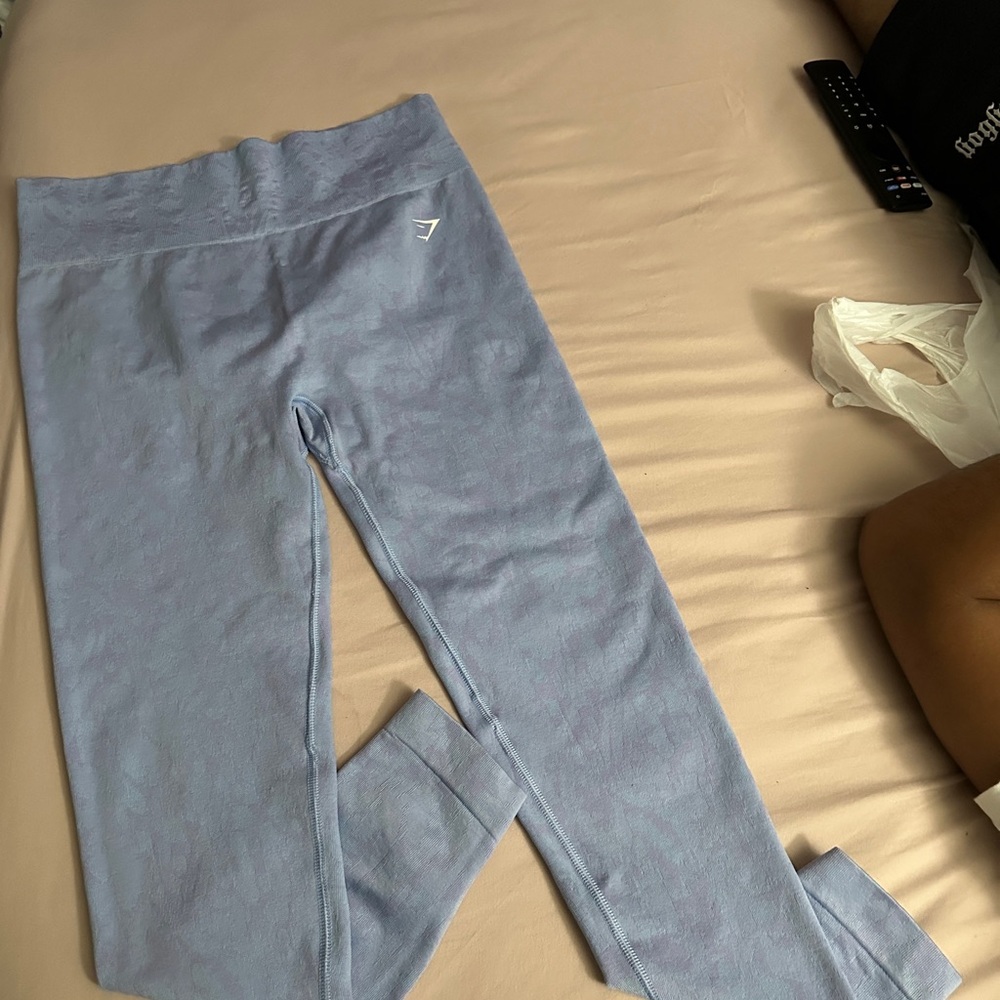 Gymshark High-Waist Seamless Leggings in Light Blue